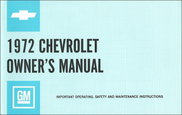 1972 Chevrolet Full-Size - Betriebsanleitung (englisch)
