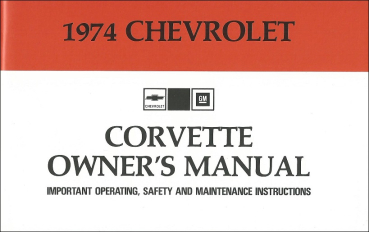 1974 Chevrolet Corvette - Owners Manual (english)