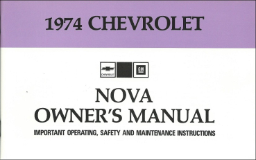 1974 Chevrolet Nova - Betriebsanleitung (englisch)