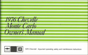 1976 Chevrolet Chevelle and Monte Carlo - Owners Manual (english)