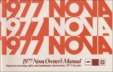 1977 Chevrolet Nova - Betriebsanleitung (englisch)