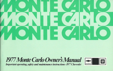 1977 Chevrolet Monte Carlo - Betriebsanleitung (englisch)