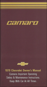 1979 Chevrolet Camaro - Betriebsanleitung (englisch)