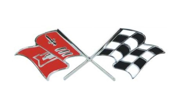 Fender Emblems for 1957 Chevrolet with fuel injection -Crossed Flags-