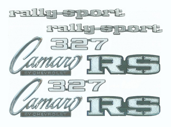 Emblem-Kit für 1969 Camaro 327 Rally Sport