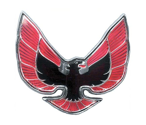 Front-Emblem für 1974-76 Pontiac Firebird - Bird Logo rot