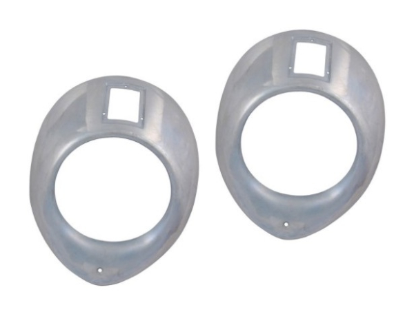 Headlight Bezels Standard -Plain- for 1940 Ford Car - Pair