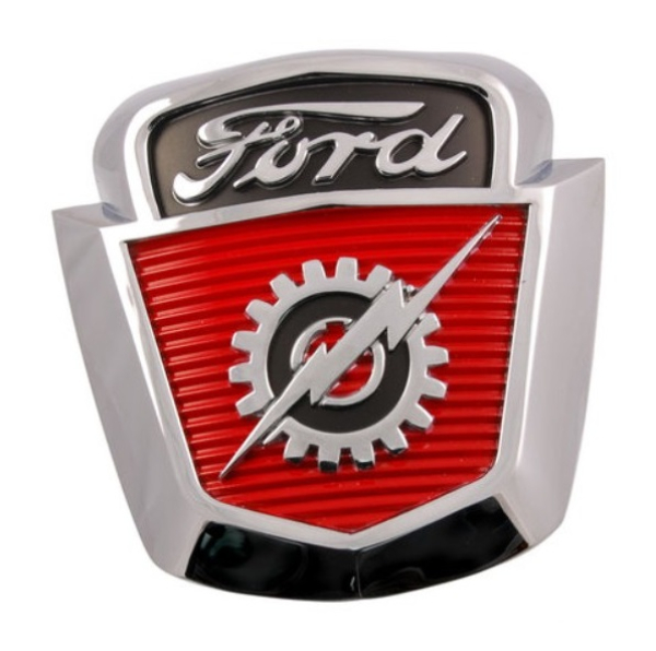 Hood Emblem for 1953-56 Ford F-Series - Chrome/painted Set