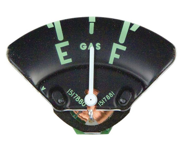 Fuel Gauge for 1954 and 1955 (1st Series) Chevrolet Pickup - White Needle/6 Volt