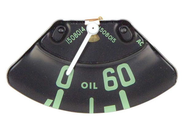 Oil Pressure Gauge for 1954 and 1955 (1st Series) Chevrolet Pickup - White Needle