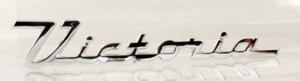 Tür-Embleme für 1955-56 Ford Fairlane Victoria - Victoria Schriftzüge