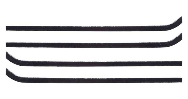Window Felt Set for 1955-59 Chevrolet/GMC Truck - 4 Pieces with Stainless Steel Bead