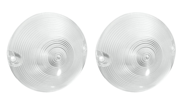 Back-Up Lamp Lenses for 1957 Cadillac - Pair/without "GUIDE" Markings