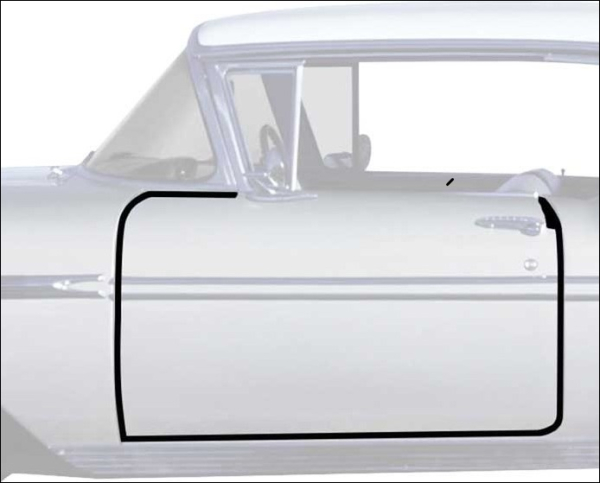 Door Frame Weatherstrip for 1959-60 Chevrolet Impala 2 Door Hardtop and Convertible - Pair