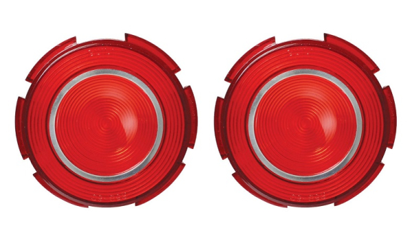 Tail Lamp Lenses -A- for 1960 Cadillac - Pair/with "GUIDE" Markings