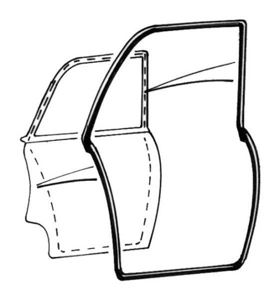Hintere Tür-Dichtungen für 4-türige 1962 Ford Galaxie Limousine - Paar