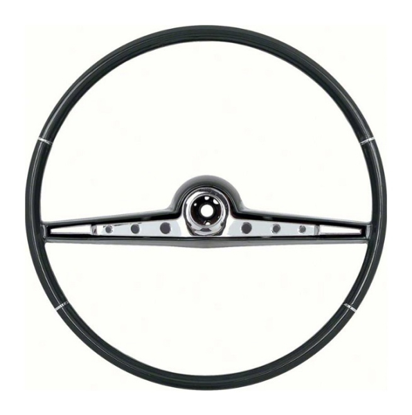 Steering Wheel with Horn Ring for 1962 Chevrolet Impala - Black / 17"