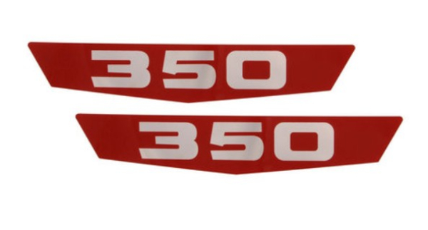 Haubenemblem-Einsätze für 1963-64 Ford F350 - 350 Set