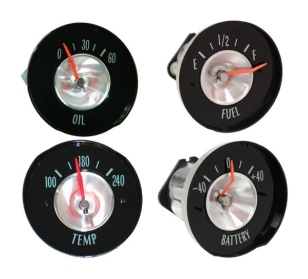 Small Gauge Set for 1963 Chevrolet Corvette - 4-Piece