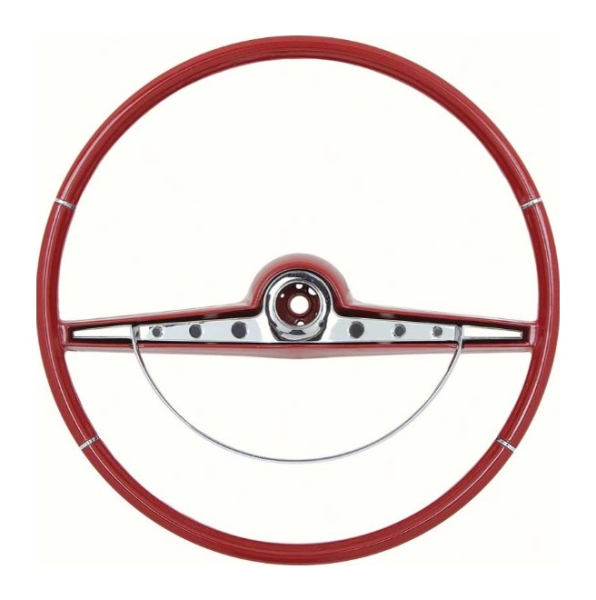 Steering Wheel with Horn Ring for 1963 Chevrolet Impala - Red