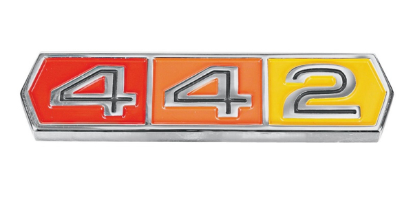 Seitenteil-Embleme für 1964-65 Oldsmobile Cutlass 442 - 442