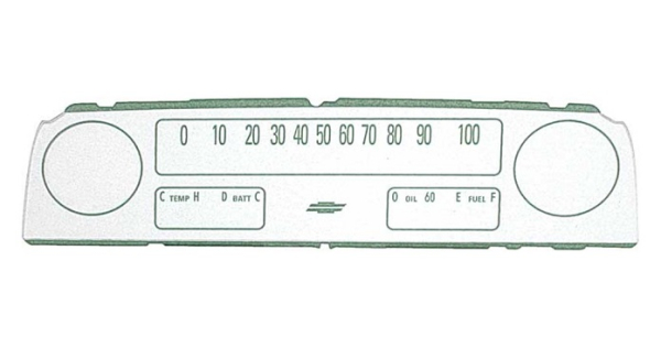 Instrumenten-Scheibe für 1964-66 Chevrolet Pickup mit Zusatz-Instrumenten