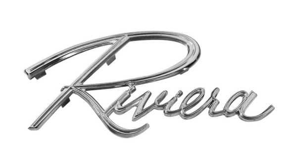 Rear Panel Emblem for 1965 Buick Riviera - Script "Riviera"