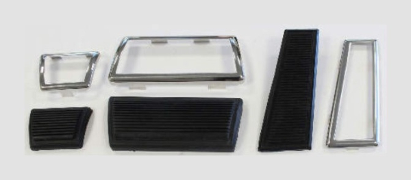 Pedal Pad and Trim Plate Kit for 1966-67 Pontiac GTO with Automatic Transmission - 6-Piece