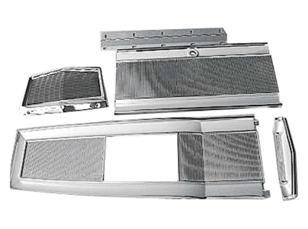 Chrome Console Trim Set for 1966-68 Dodge B-Body Models with Manual Transmission - 5-Piece