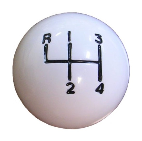 Shift Lever Ball for 1966-72 Oldsmobile F-85, Cutlass and 442 - White with Pattern