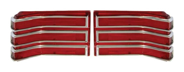 Tail Lamp Lenses for 1966 Plymouth Satellite - Pair