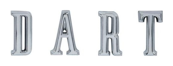 Quarter Panel Letter Sets for 1967-68 Dodge Dart - DART