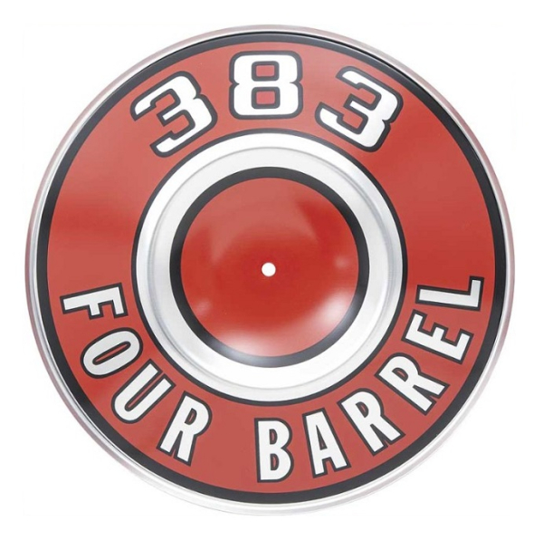 Luftfilter-Blende für 1967-68 Mopar 383 Four Barrel - rot