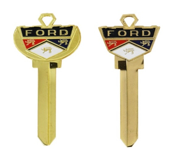 Key Blank Set "Deluxe" for 1967-91 Ford F100/350 Pickup - with Ford Crest