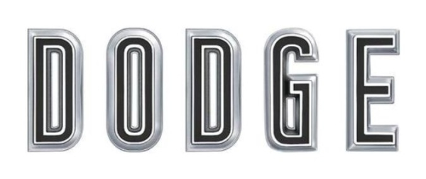 Hood Emblem Letter Set for 1967 Dodge Charger - DODGE