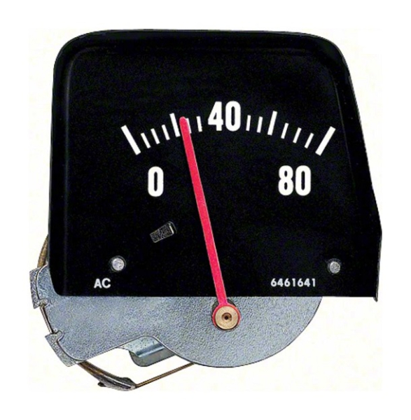 Console Oil Pressure Gauge for 1968-69 Chevrolet Camaro - Black Face