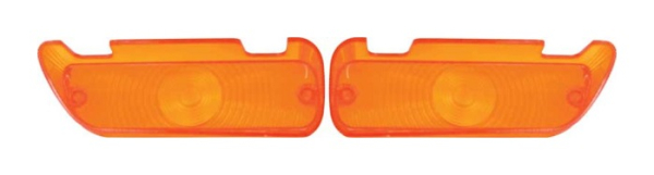 Park/Turn Light Lenses -Amber- for 1968-69 Plymouth Road Runner - Pair