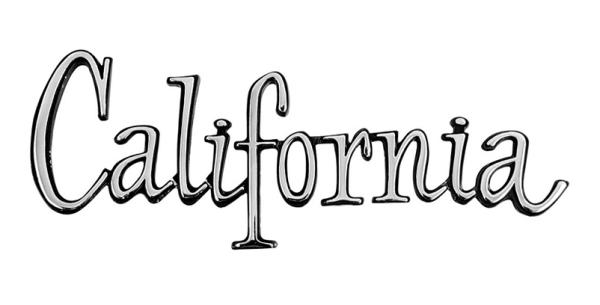 Quarter Panel Emblem for 1968-69 Buick Skylark - Script "California"
