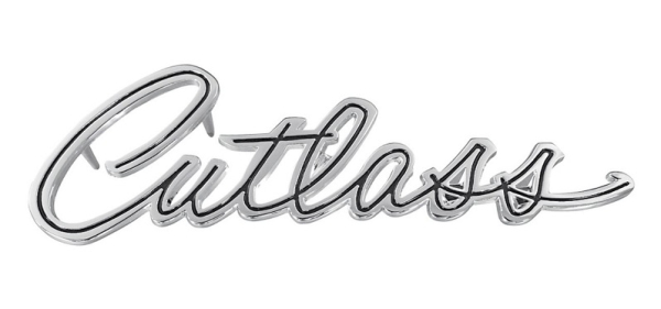 Heck-Emblem für 1968 Oldsmobile Cutlass - Schriftzug "Cutlass"