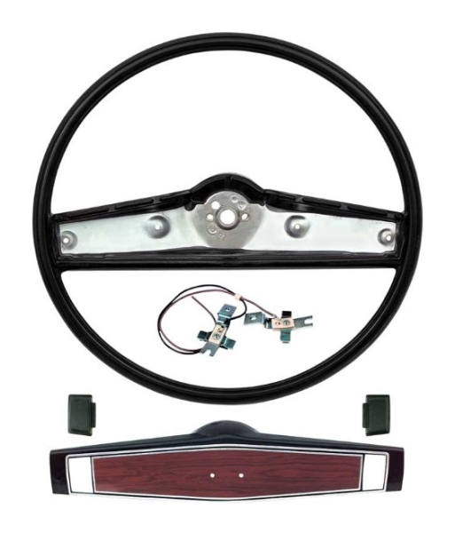 Lenkrad-Kit für 1969-70 Chevrolet Impala / Full-Size Modelle - Schwarz / Cherrywood