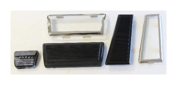 Pedal-Gummis/Blenden-Kit für späte 1969-72 Pontiac GTO mit Automatik-Getriebe - 5-teilig