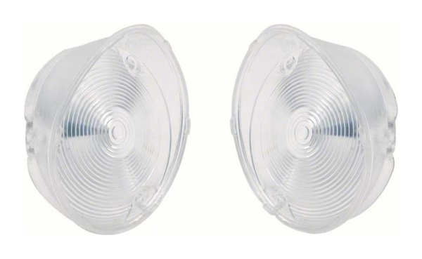 Park/Turn Light Lenses -Clear- for 1969 Chevrolet Camaro - Pair