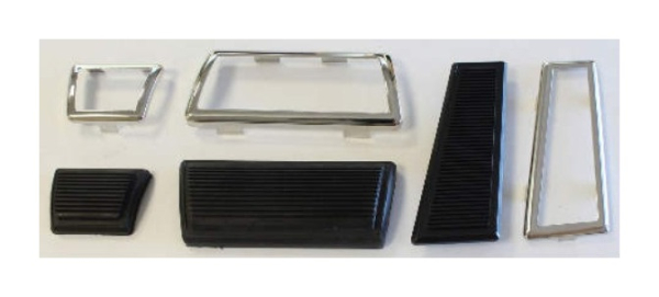 Pedal Pad and Trim Plate Kit for early 1969 Pontiac GTO with Automatic Transmission - 6-Piece