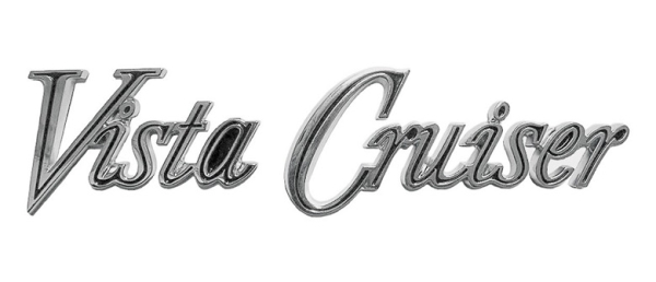 Kotflügel-Embleme für 1970-72 Oldsmobile Vista Cruiser - Schriftzug "Vista Cruiser"