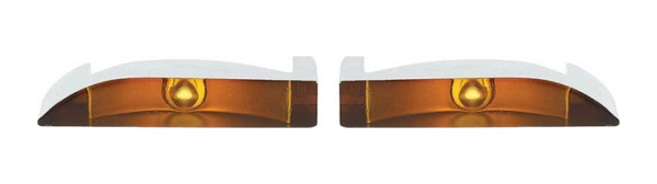 Hood Mounted Turn Signal Indicator Lenses for 1970 Plymouth Road Runner - Pair