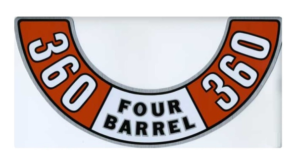 Luftfilter-Decal für 1972-74 Mopar 360 Four Barrel