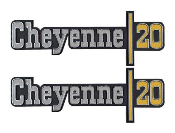 Kotflügel-Embleme für 1973-74 Chevrolet C20 Pickup - Cheyenne 20