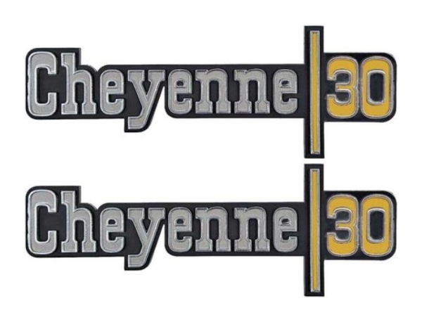 Kotflügel-Embleme für 1973-74 Chevrolet C30 Pickup - Cheyenne 30