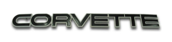 Heck-Emblem für 1984-90 Chevrolet Corvette - Schwarz/Grau