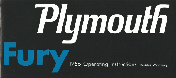 1966 Plymouth Fury - Owners Manual (english)